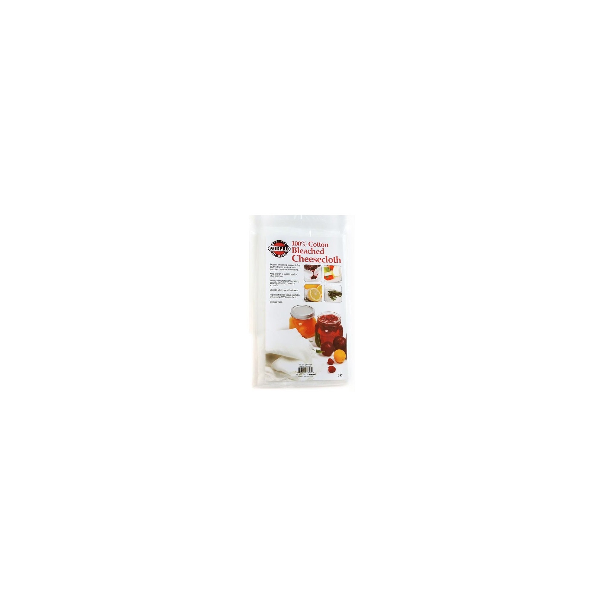 Norpro 2 sq yds 100% Cotton Bleached Washable Cheesecloth 1-pack