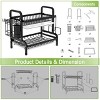 LunaLulinlk 2-Tier Dish Rack for Kitchen, Compact Dishing Rack with Utensil Holder, Cutting Board Holder, Kitchen Dishes Storage and Organizers - 3 of 4