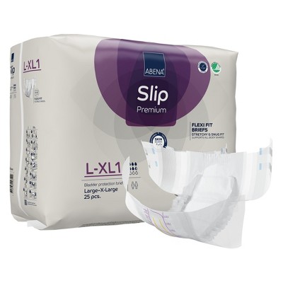 Abena Slip Flexi Fit Adult Incontinence Brief XL Moderate Absorbency Breathable, 1000020863, 25 Ct