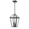 Talbot 3-Light Outdoor Ceiling Light - 10" Glass & Chain Mount, Dimmable, Wet Rated - 2 of 4