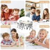Children's table with 6 chairs, height-adjustable table set for toddlers, tabletop with graffiti motif and non-slip legs for kindergarten classrooms - 4 of 4