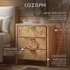 COZAYH Farmhouse 3 Drawer Home Bedroom Nightstand w/ Burl Wood Finish, Set of 2 - 2 of 4
