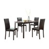 NicBex Dining Table Transitional Simple Style Brown Faux Marble Table Top Black Metal Finish Frame for Dining Room - 3 of 4