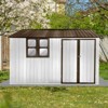 GDFStudio Antony Modern 10ft x 8ft Outdoor Metal Storage Shed with Window - 2 of 4