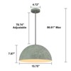 LLHZSY Industrial Modern Indian Gray Dome Pendant Light Kitchen Island - White - W15.75" - 3 of 4