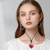 Leather Cord Necklace Chain Multilayer Wooden Pendant Necklaces Vintage Jewelry Boho Long Sweater Necklace for Women Men - 2 of 4
