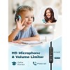 iClever Kids Headphones for School Travel, Safe Volume Limited, HD Mic Stereo Sound Over-Ear Girls Boys Headphones for Kid - 2 of 4