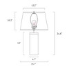 LNC Flabellum 24.8-in Modern Bedside/Standard Table Lamps,Polished Gold and Black with  Fabric Shade - 3 of 4