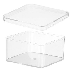 Unique Bargains Square Cube Clear Acrylic Box with Lid for Candy Tiny Jewelry Display - 1 of 4