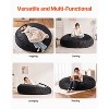 VEVOR Bean Bag Chair, Giant BeanBag Chair with Removable & Washable Cover for Adult, Dutch Velvet & High-Density Foam Filling Round Bean Bag, Black - 4 of 4
