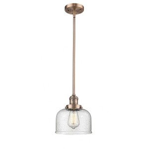 Bell - 1 Light Stem Hung Mini Pendant In Industrial Style-10 Inches Tall and 8 Inches Wide - 1 of 1