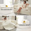 CAVINAS Modern 2-in-1 Foldable Futon Sofa Bed with Plush Blanket/Soft Pillows,Convertible Sleeper Sofa Couch for Living Room,Bedroom - 3 of 4