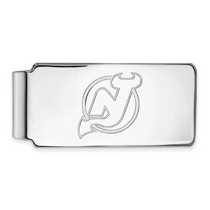 Black Bow Jewelry Sterling Silver New Jersey Devils NHL Money Clip - 1 of 3