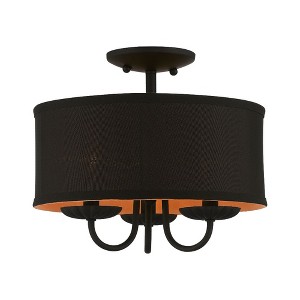 Livex Lighting Winchester 3 - Light Semi-Flush Mount in  Black - 1 of 1