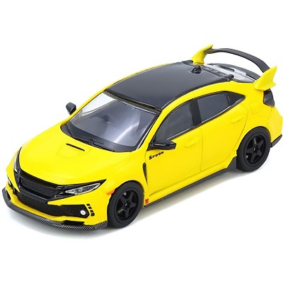 Honda Civic Type R (FK8) RHD (Right Hand Drive) Yellow with Black Top 1/64 Diecast Model Car by Inno Models