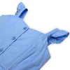 Hope & Henry Girls' Flutter Button Front Romper, Infant - 2 of 4