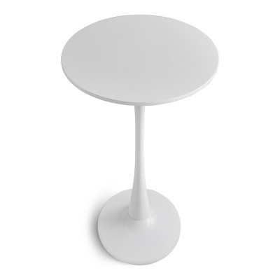 GlasFlength Dining Tables Modern Round Pedestal Table with Mid Century Design for Kitchens and Dining Areas, White, 31.5"*31.5"*28.74"