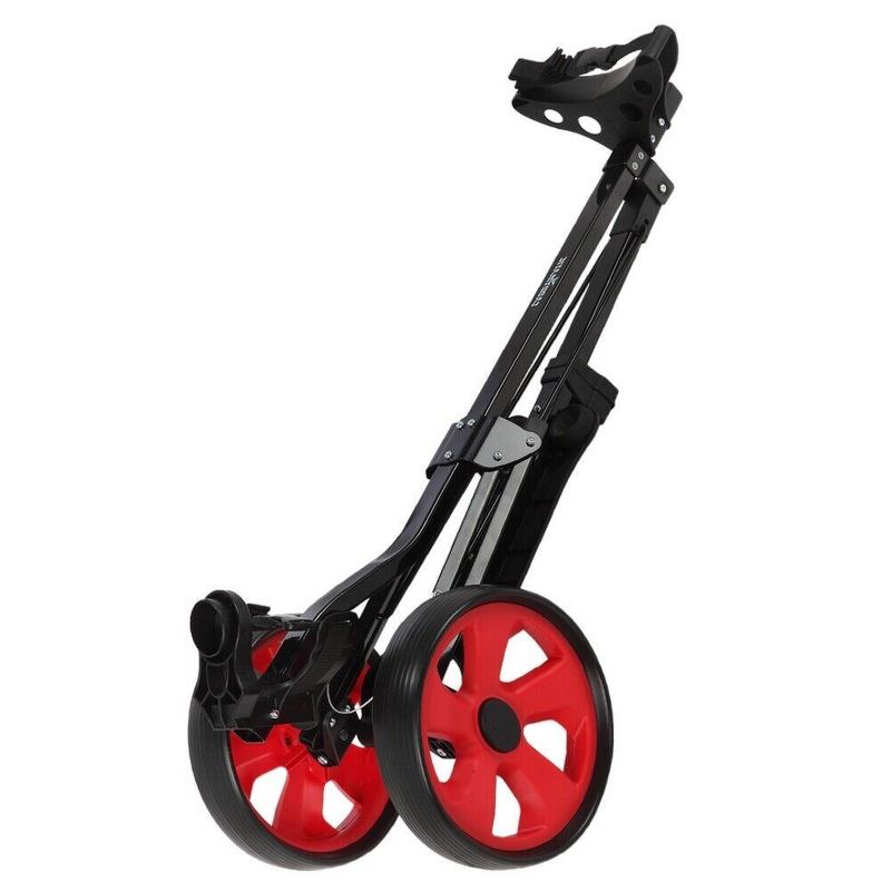 Caddymatic Golf Lite Trac 2 Wheel Folding Golf Cart Black/Red, 4 of 6