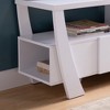 60" Wood Contemporary TV Stand with Four Shelves and One Drawer for Living Room and Bedroom - 3 of 4