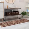 Modern Plaid Living Room Area Rug, Machine Washable Floor Carpet, Non-Slip Checkered Soft Rug, Low-Pile Non-Shedding Accent Rug, Indoor Foldable Rug - 3 of 4