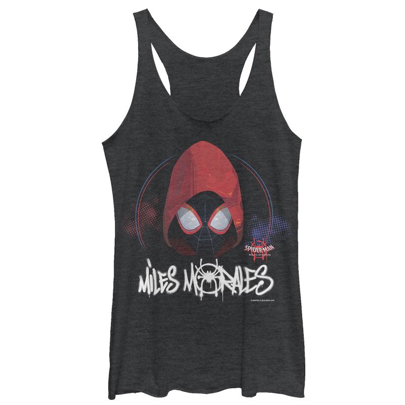 Women's Marvel Spider-Man: Into the Spider-Verse Hooded Miles Racerback Tank Top, 1 of 4