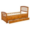 CAVINAS Twin Storage Bed Frame with 6 Drawers, Solid Pinewood Platform Bed, Bed with Headboards, Safe for Kids, No Box Spring Needed - 3 of 4