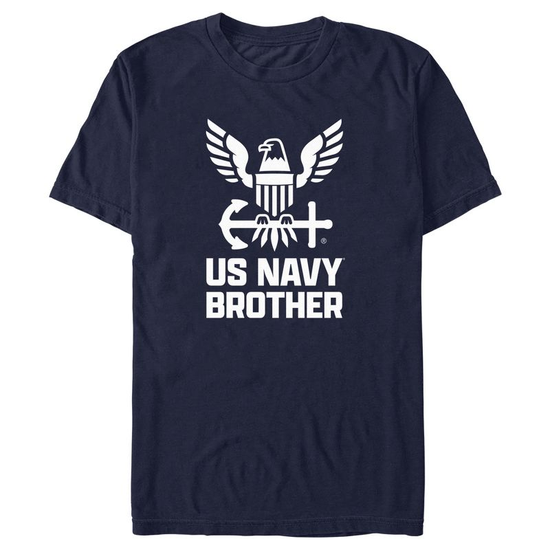Men's United States Navy Official Eagle Logo Brother T-Shirt, 1 of 6