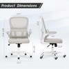 Infurnic Task and Office Chairs, Ergonomic Office Chair with Adjustable Lumbar Support and Armrests, for Home and Office, Gray, 25.59"*25"*40" - 4 of 4