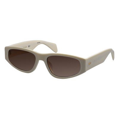 Rag & Bone RNB 1047/G/S 2MB Womens Oval Sunglasses Cream Gold 55mm
