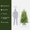 LuxenHome 7Ft Pre-Lit Green Full Artificial Cedar Christmas Tree with Metal Stand - 4 of 4