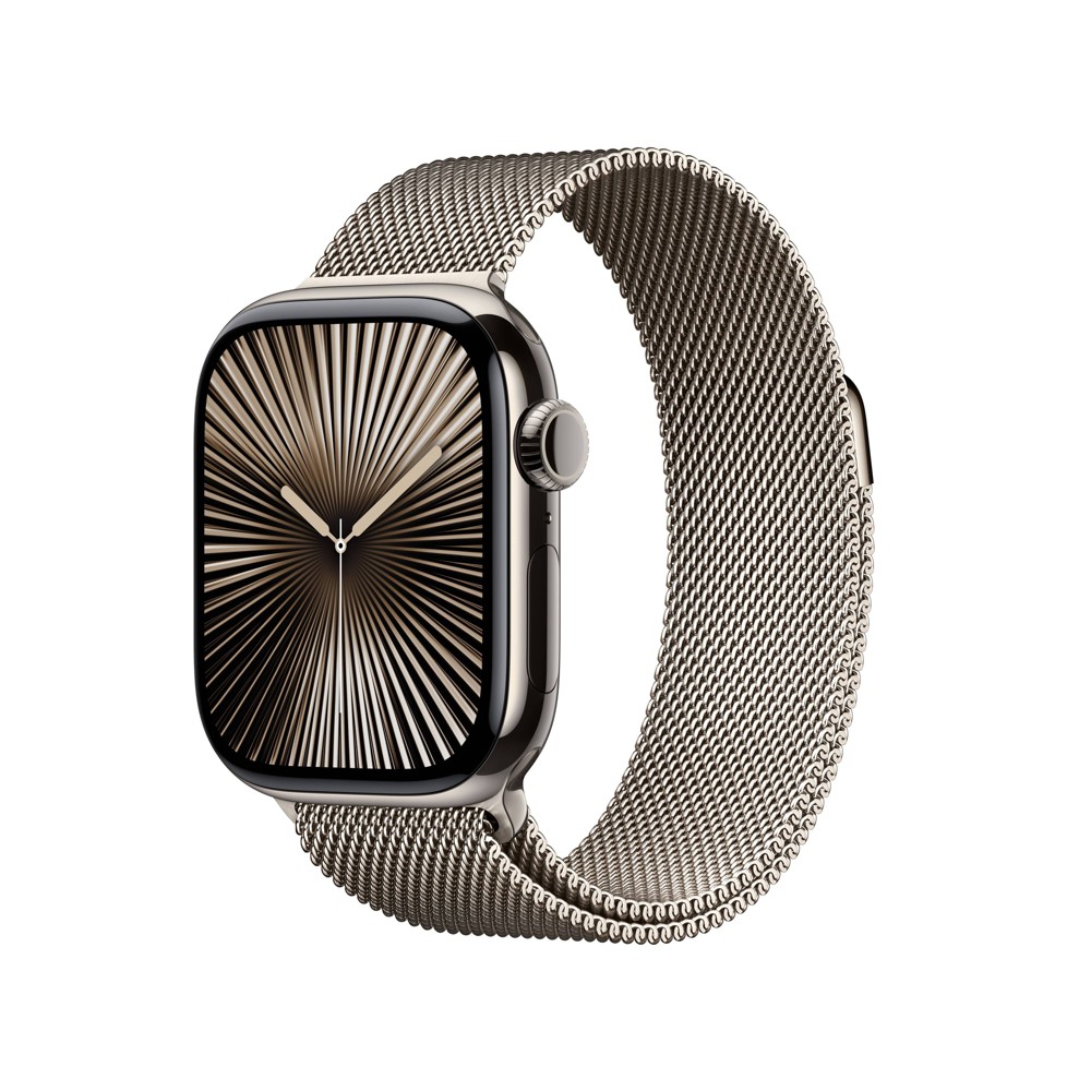 Photos - Wrist Watch Apple Watch Series 10 GPS + Cellular 42mm Natural Titanium Case with Natur