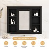 NicBex 35" Medicine Cabinet with Mirror,Over the Toilet Storage Cabinet,Wall Cabinet with 6 Open Shelves,Wall Mounted Bathroom Storage Cabinet - 4 of 4