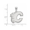 Black Bow Jewelry 10k White Gold Calgary Flames NHL Large Pendant - 2 of 3