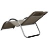 vidaXL Sun Lounger Textilene Taupe and Gray - 4 of 4