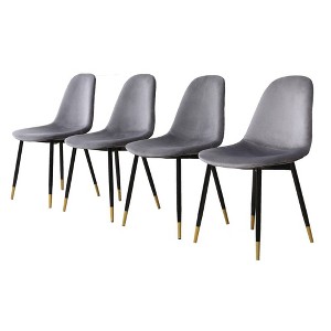 NicBex Set of 4 Dining Chairs with Metal Legs,Velvet Armless Chairs for Kitchen,Living Room - 1 of 4