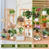 SereneLife 5-Tier Bamboo Plant Rack, Natural Eco-Friendly Bamboo, 40.55" - 3 of 4
