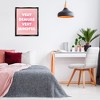 Stupell Industries Trendy Pink Demure & Mindful Black Framed Floater Canvas Wall Art - 2 of 4