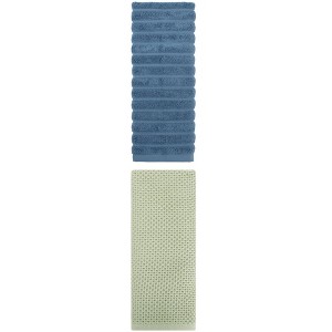 REGALWOVEN Solid Cotton Decorative Hand Towels for Bathroom Hotel and Spa 14" x 30"/13" x 30" 2 Pcs - 1 of 4
