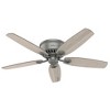Hunter 52" Builder Lighted Ceiling Fan Matte Silver Finish, 5 Blades, Integrated LED, Pull Chain Control - 4 of 4