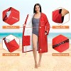 SUN CUBE Swim Parka Men Women, Unisex Hooded Changing Robe with Faux Shearling Fleece Lining for Swimming, Surfing, Water Sports - 3 of 4
