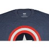 Seven Times Six Marvel Captain America Men's T-Shirt Super Soldier Shield Design Tee Blue - 3 of 3
