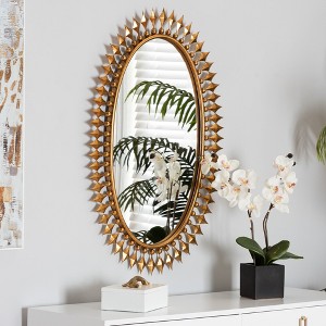 Baxton Studio Rogier Modern Glam and Luxe Antique Goldleaf Metal Accent Wall Mirror - 1 of 4