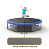 SEVOBAL Trampolines, 12FT Outdoor Trampoline with Safety Enclosure and Basketball Set for Family Recreation, Blue, 144.09"*144.09"*107.87" - 4 of 4