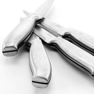 Oster Edgefield 14-Piece Stainless Steel Knife Set with Black Block