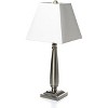 King's Brand Brushed Nickel Table Lamp with Square White Shades Set of 2 Table Lamps - 4 of 4