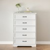 Whizmax Dresser for Bedroom with Drawers, Wood Drawer Dresser Chest of Drawers for Closet, Living Room, Hallway, Nursery, Kids Bedroom, White - 2 of 4