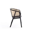 Manhattan Comfort Versailles Wood Armchair Black/Cane - Manhattan Comfort: Rattan Accent, No Assembly Required - 4 of 4