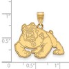 Black Bow Jewelry 10k Yellow Gold California State Fresno Bulldogs NCAA Large Pendant - 2 of 3