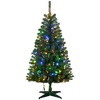 6ft Tall Prelit Artificial Christmas Tree Holiday Décor with 584 Branches, 212 Warm White or Colorful LED Lights, Auto Open - 2 of 4