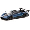 Pagani Zonda Revolucion Blue Metallic and Black with Light Blue Stripes "Global64" Series 1/64 Diecast Model Car by Tarmac Works - 2 of 3